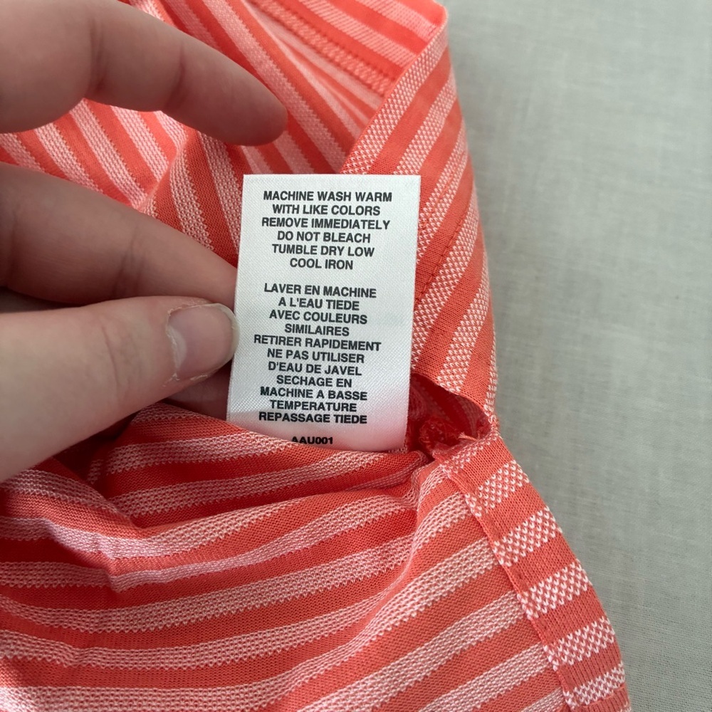 NWT Adidas Women's Striped Sleeveless Pink Golf Top - Picture 9 of 11